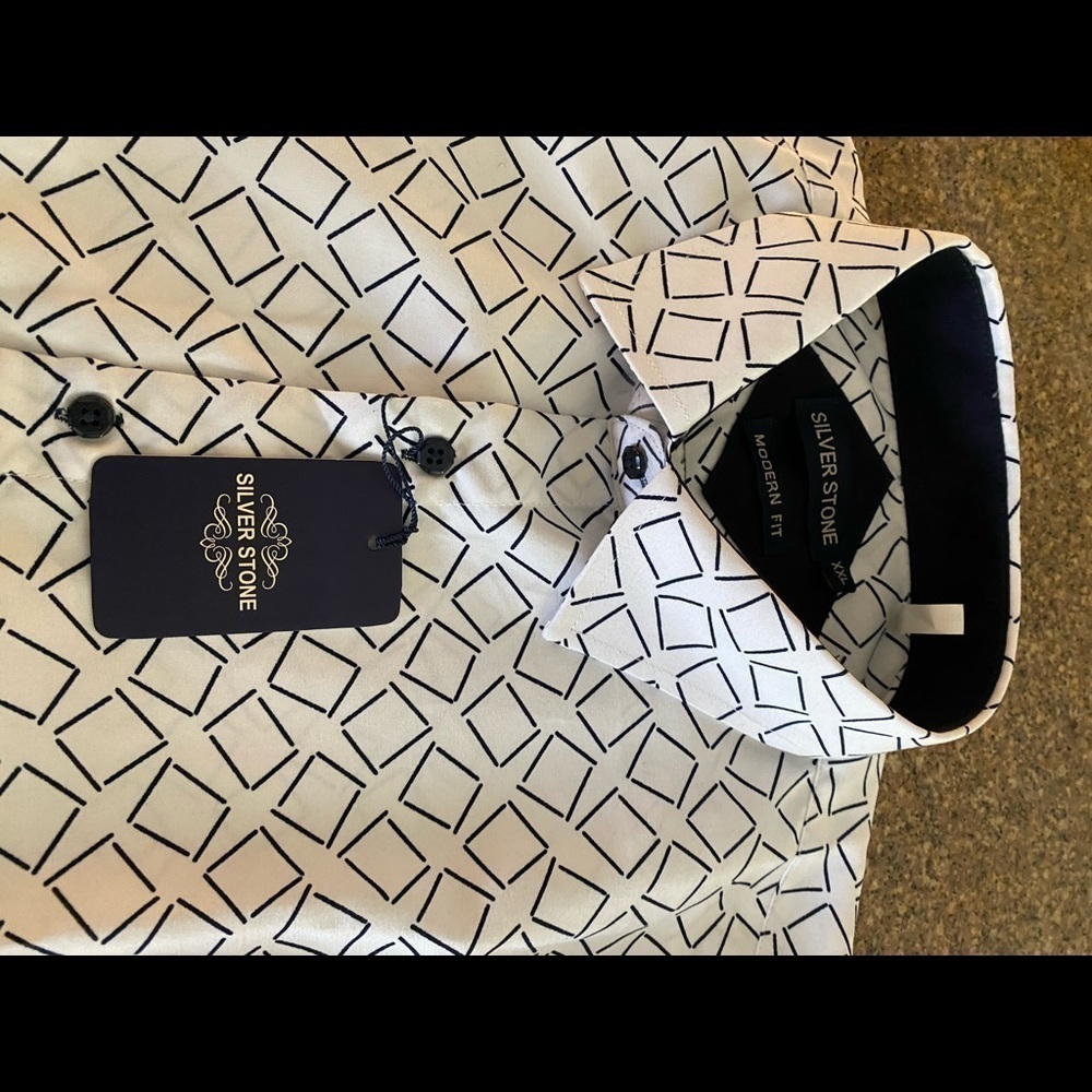 Silver Stone Long Sleeve Dress Shirt XXL 2XL NWT​​​​​​​​​​​ - Picture 3 of 9